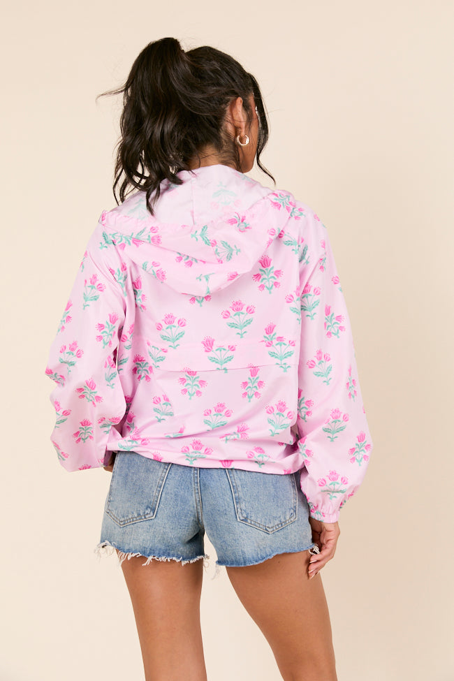 Delilah Pink Block Floral Pullover-Sunny Prom