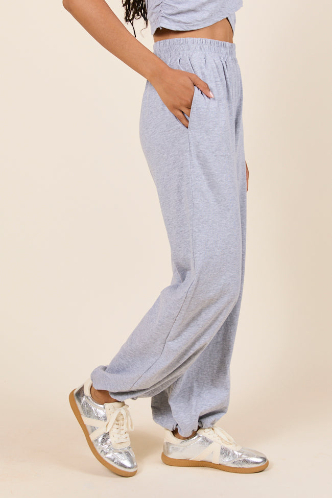 Tinley Heather Grey Lounge Jogger Pants-Sunny Prom