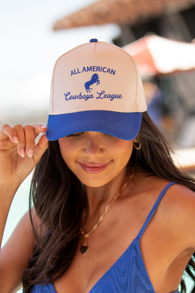 All American Cowboy League Blue Trucker Hat-Sunny Prom