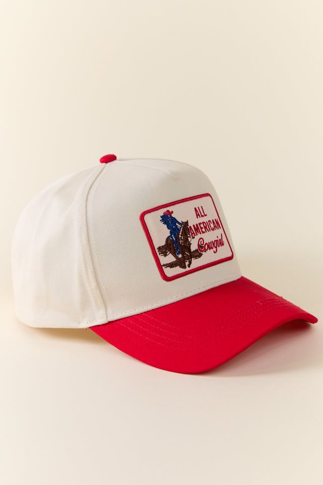 All American Cowgirl Red Trucker Hat-Sunny Prom