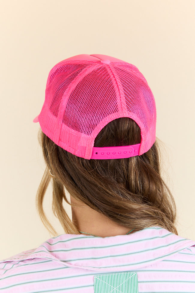 Mental Vacation Pink Trucker Hat SALE-Sunny Prom