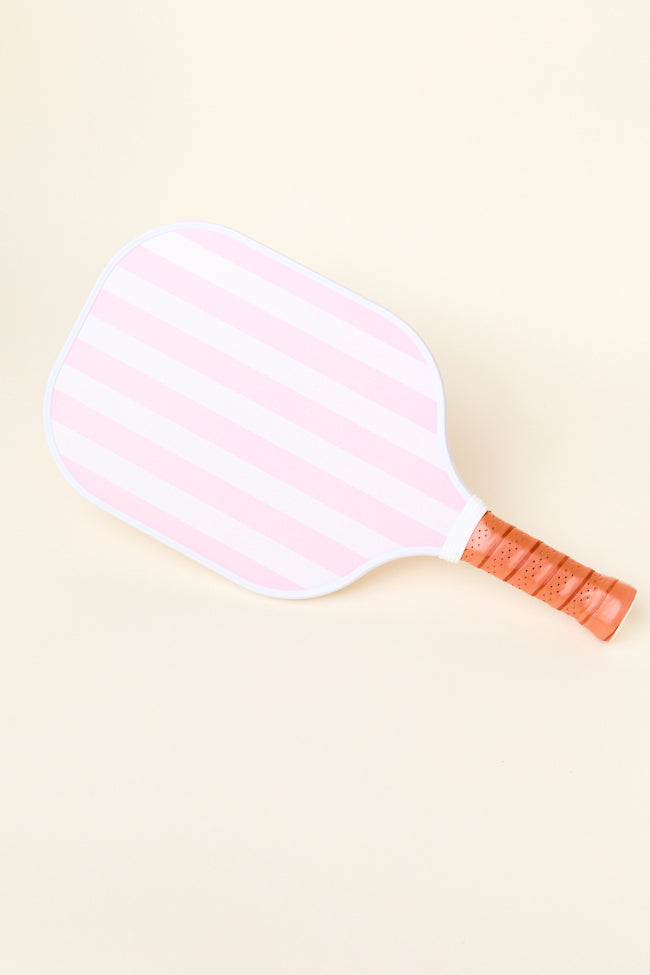 Vivian Floral 'N Stripe Pink Pickleball Paddle-Sunny Prom