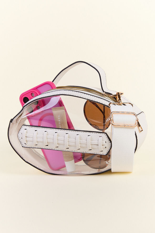 PRE-ORDER Kelce White Football Clear Bag-Sunny Prom