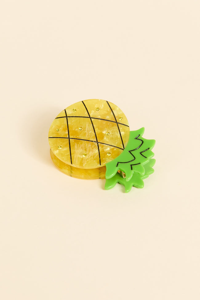 Yellow Pineapple Claw Clip FINAL SALE-Sunny Prom