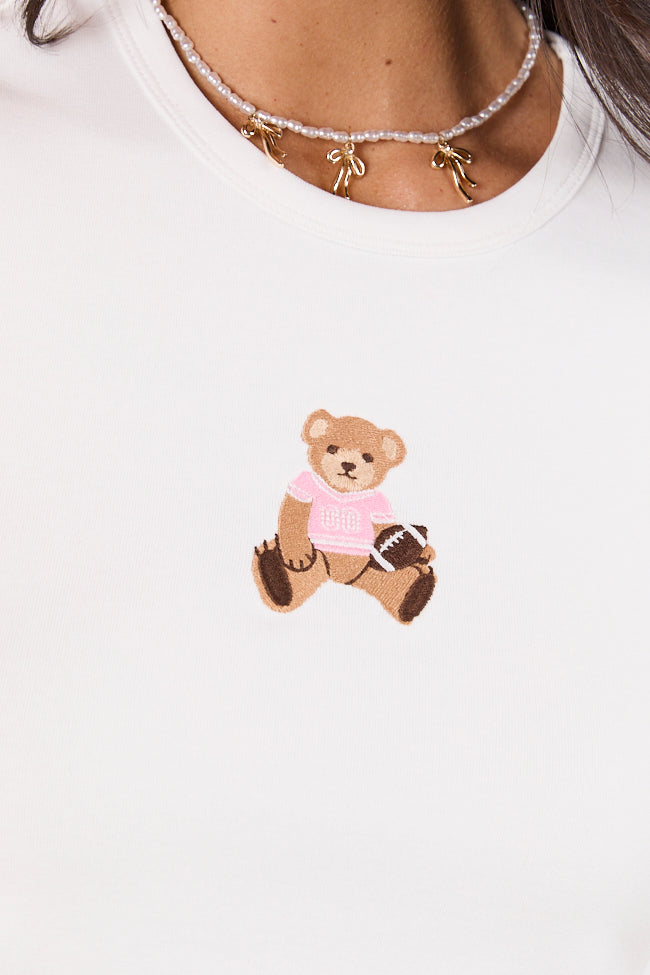 Brenda Pink Jersey Bear Tee-Sunny Prom