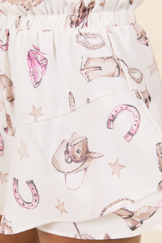 Sawyer Western Print Shorts-Sunny Prom