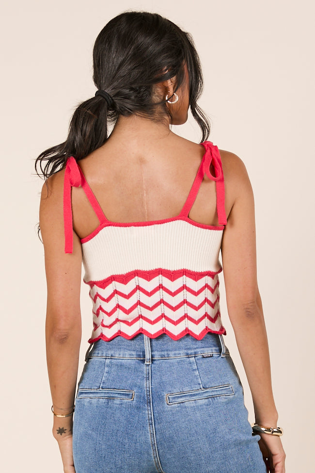 Ada Chevron Striped Knit Tank-Sunny Prom