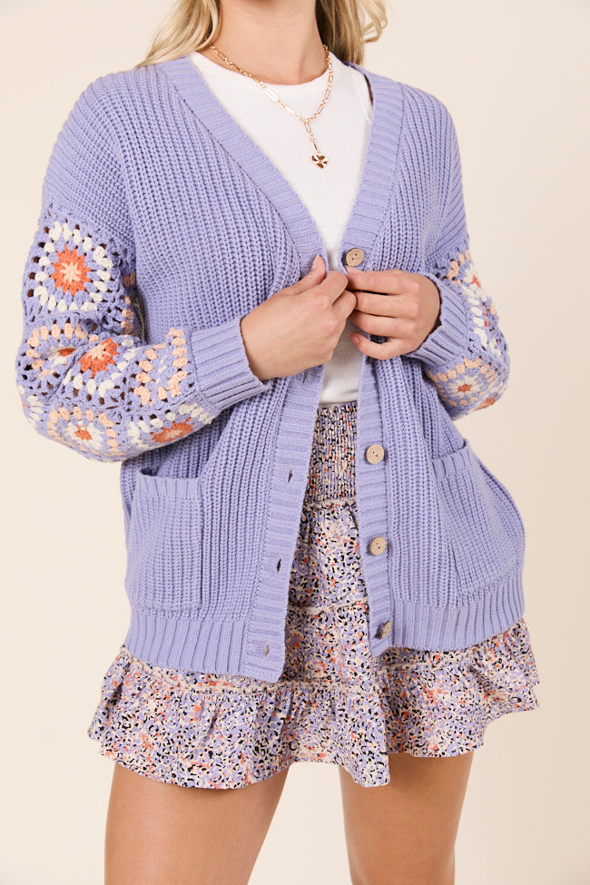 Posie Crochet Purple Sweater-Sunny Prom
