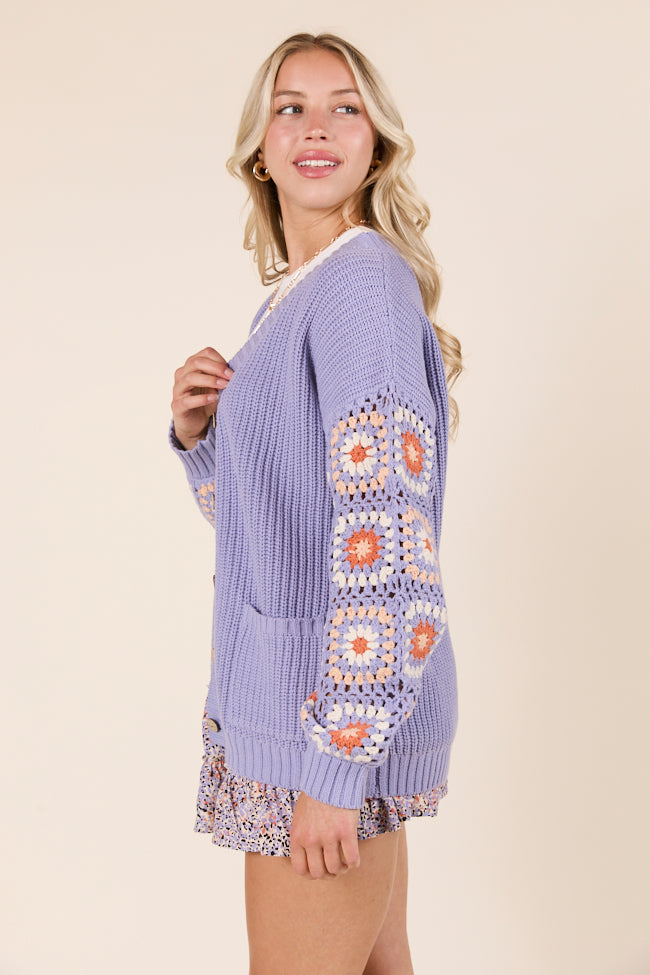Posie Crochet Purple Sweater-Sunny Prom