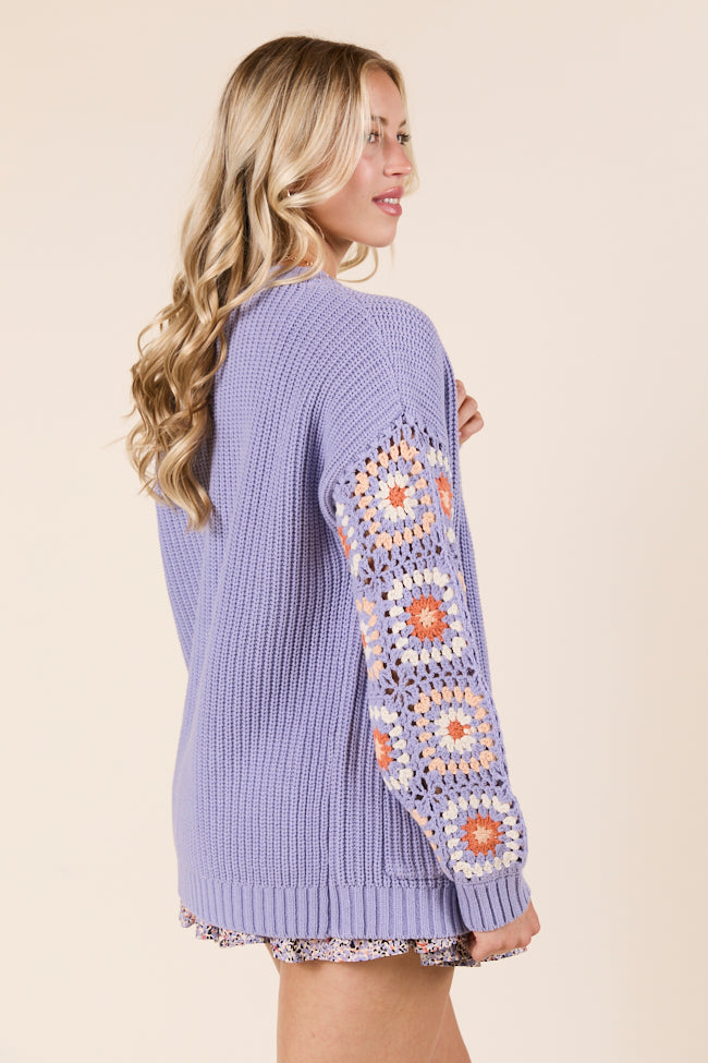Posie Crochet Purple Sweater-Sunny Prom