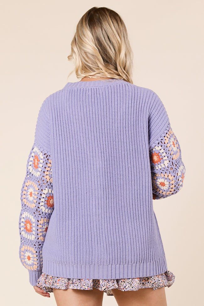Posie Crochet Purple Sweater-Sunny Prom