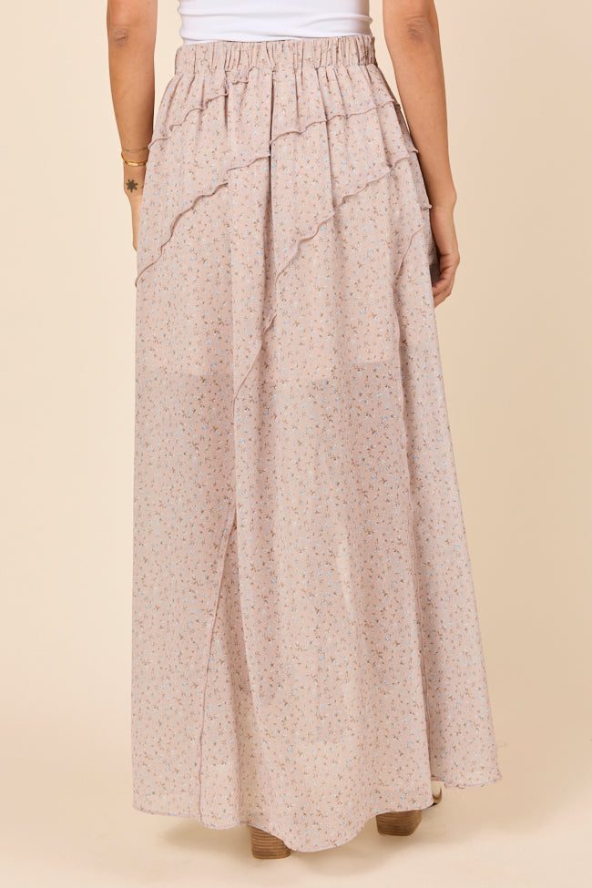 Nancy Neutral Floral Skirt Cece Barnes X Sunny Prom SALE-Sunny Prom