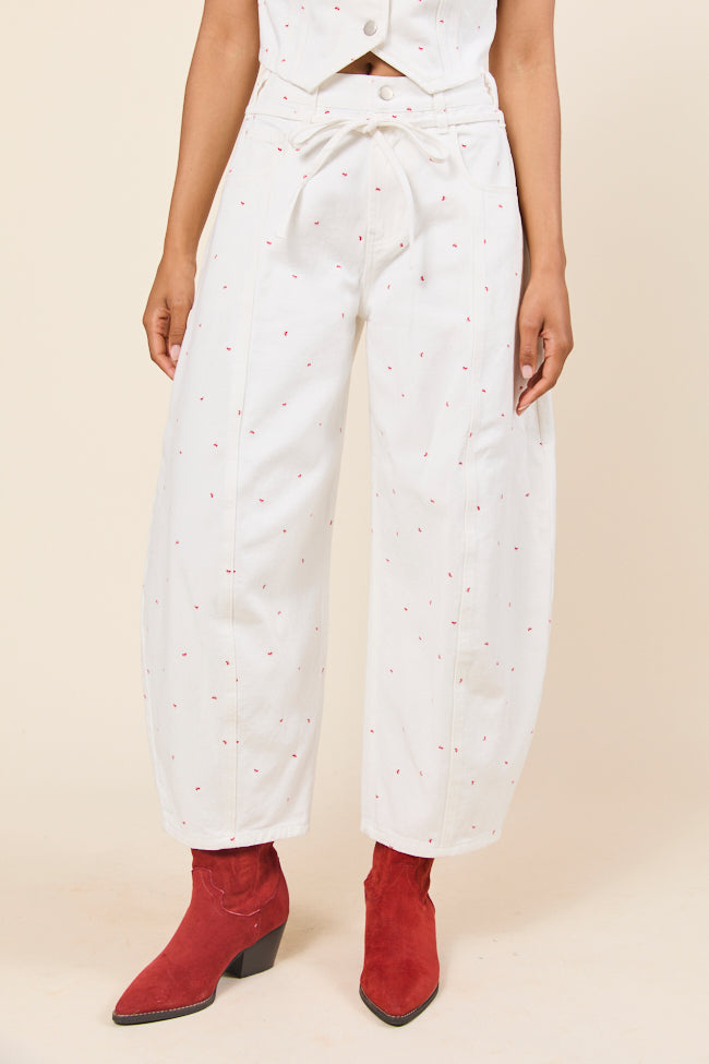 Eileen Bow Printed Barrel Jeans-Sunny Prom