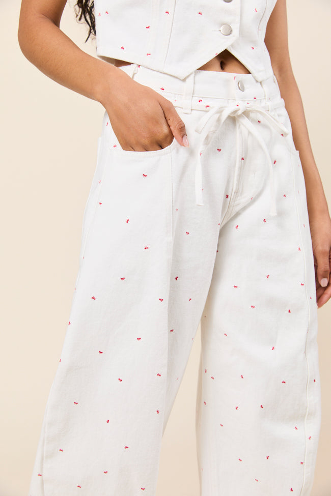 Eileen Bow Printed Barrel Jeans-Sunny Prom