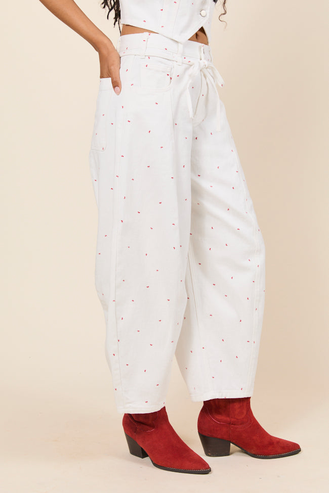 Eileen Bow Printed Barrel Jeans-Sunny Prom