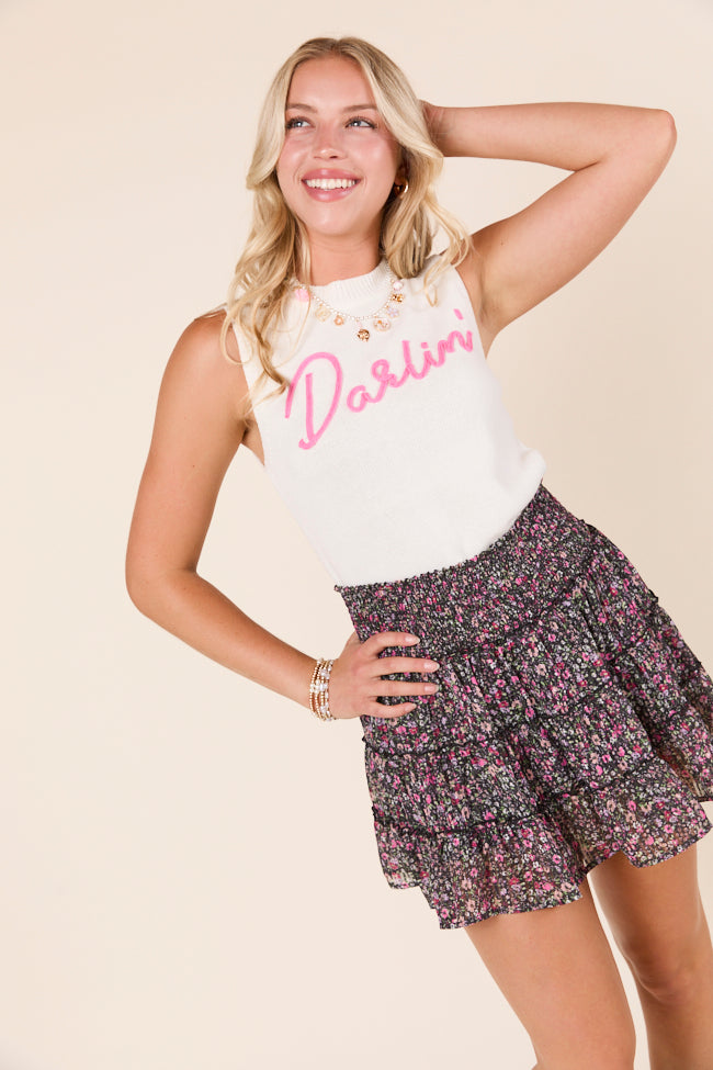 Mable Ivory Sleeveless Darlin Sweater Tank-Sunny Prom