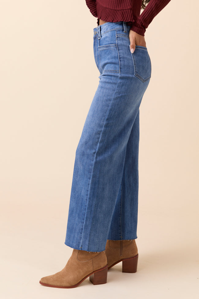 My Favorite Medium Wash Wide Leg Jeans-Sunny Prom