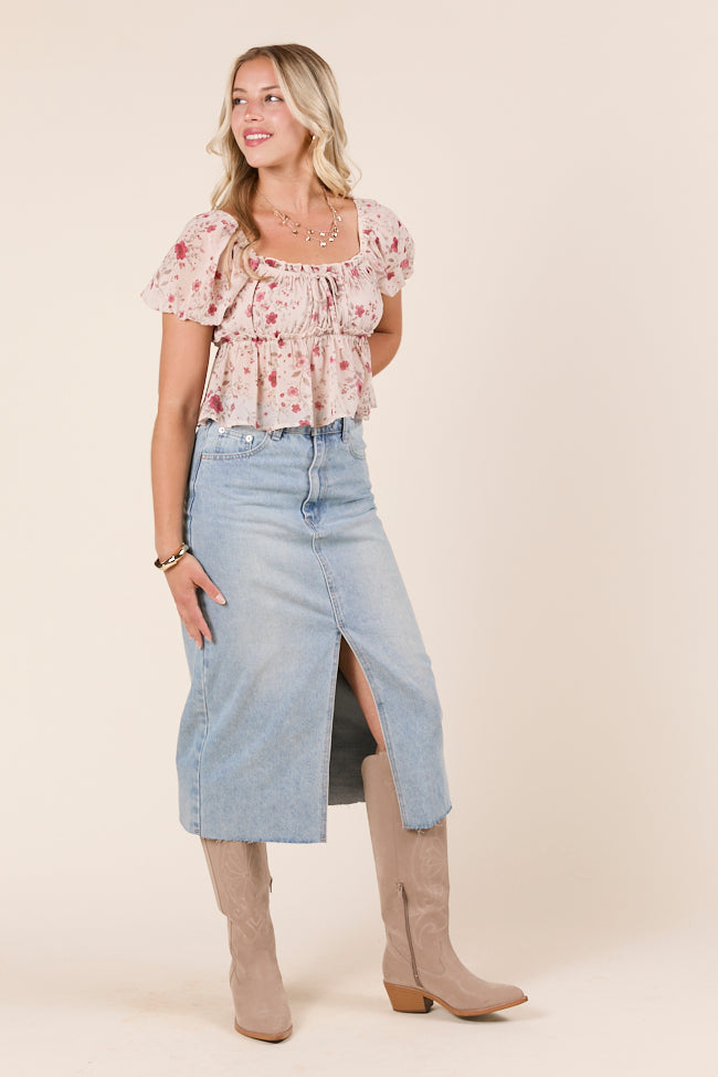 Gabby Ditsy Floral Babydoll Top-Sunny Prom