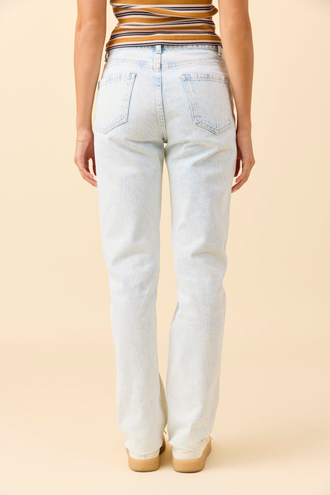 Elizabeth Light Wash Straight Leg Jeans-Sunny Prom