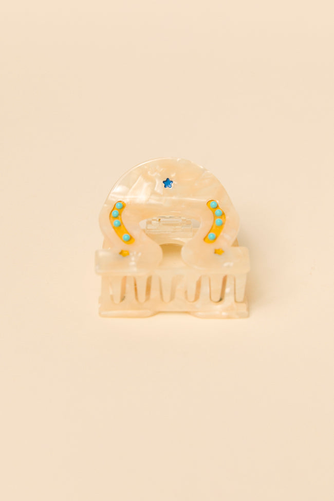 Matilda Ivory Horseshoe Claw Clip-Sunny Prom