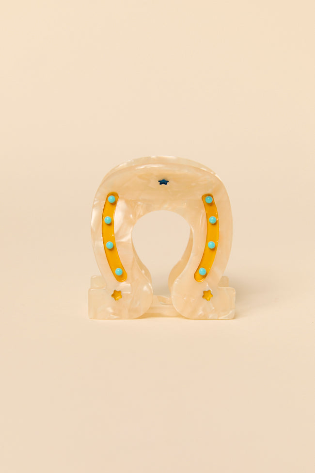 Matilda Ivory Horseshoe Claw Clip-Sunny Prom