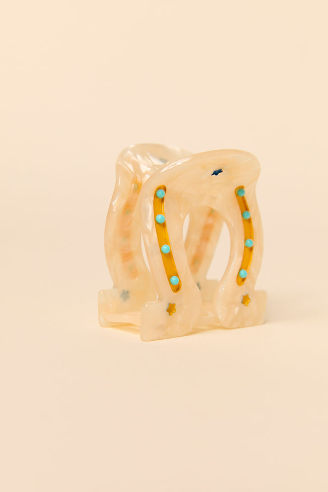 Matilda Ivory Horseshoe Claw Clip-Sunny Prom