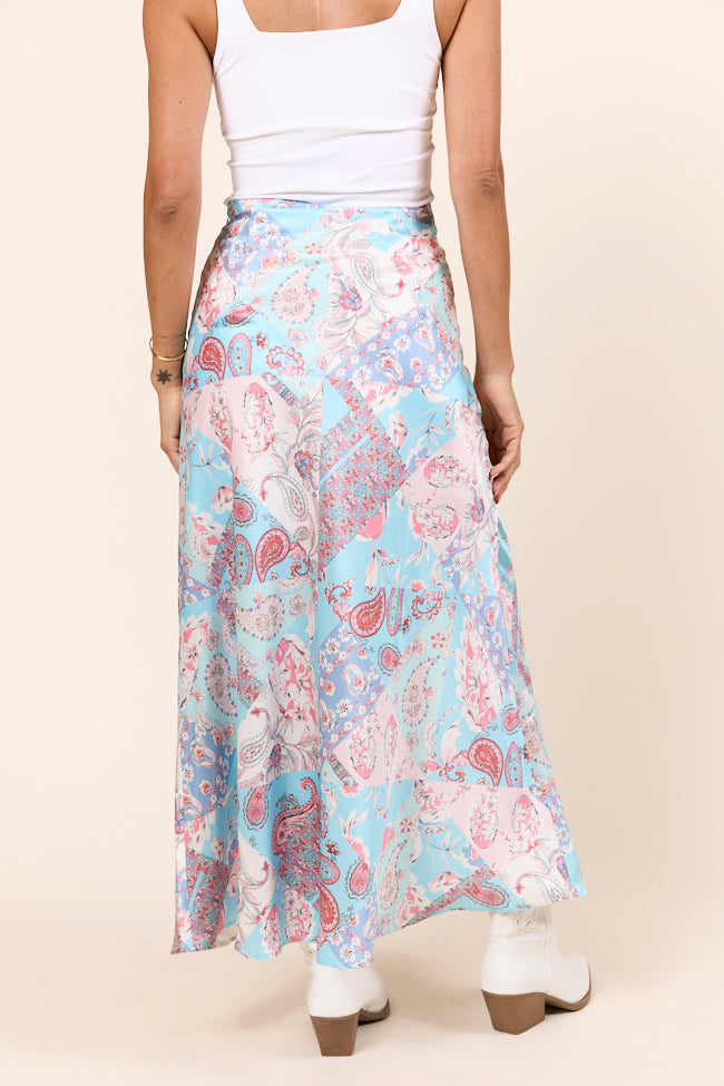Naomi Patchwork Printed Midi Skirt-Sunny Prom