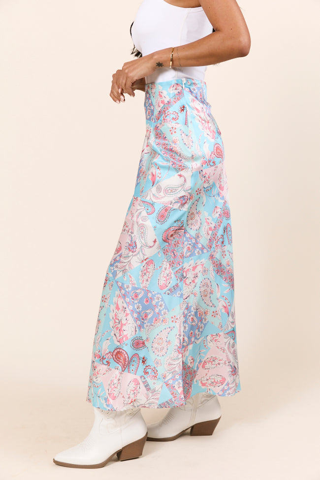 Naomi Patchwork Printed Midi Skirt-Sunny Prom