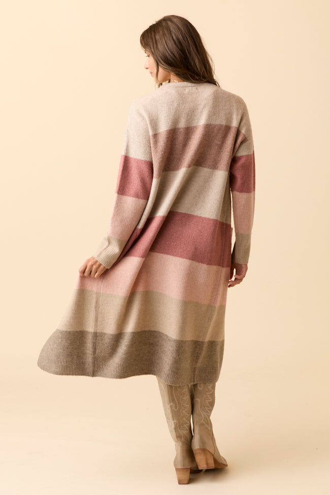 Hollis Stripe Maxi Cardigan-Sunny Prom
