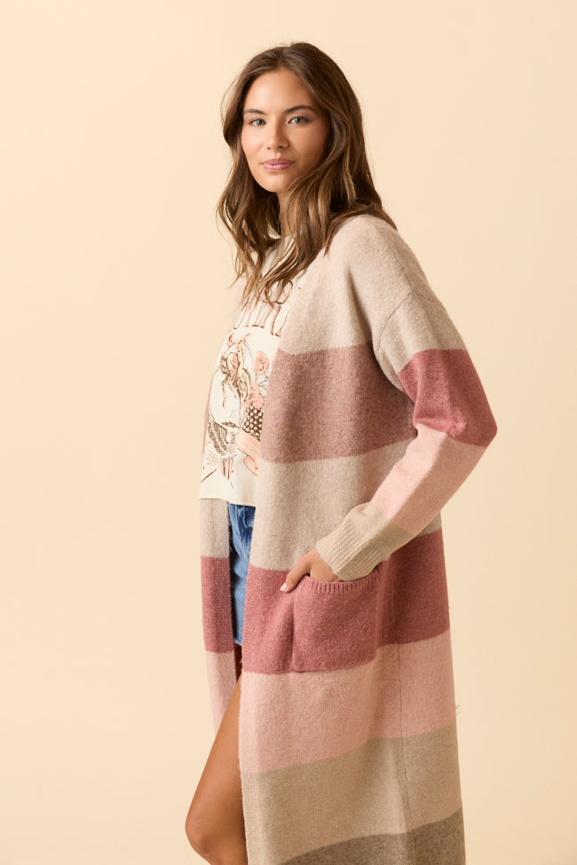 Hollis Stripe Maxi Cardigan-Sunny Prom
