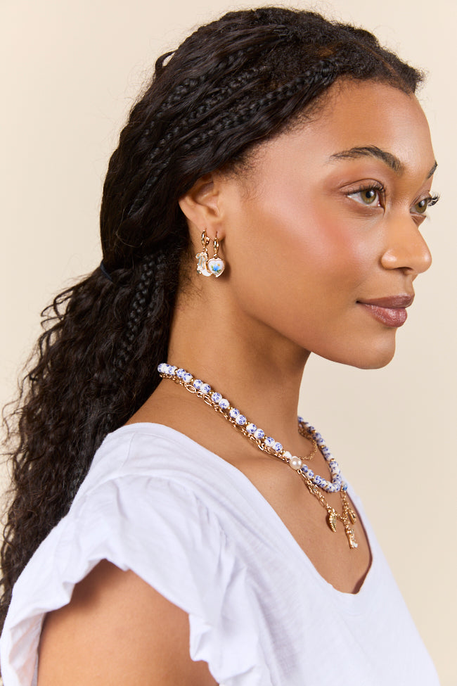 Hanna Blue Charm Trio Earring Set-Sunny Prom