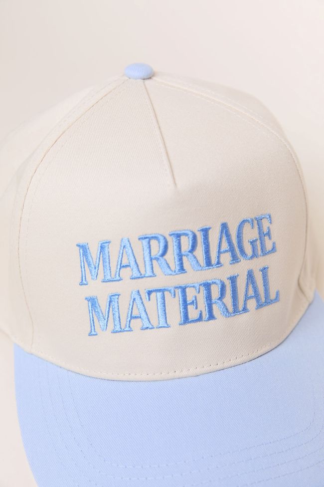 Marriage Material Blue Trucker Hat-Sunny Prom