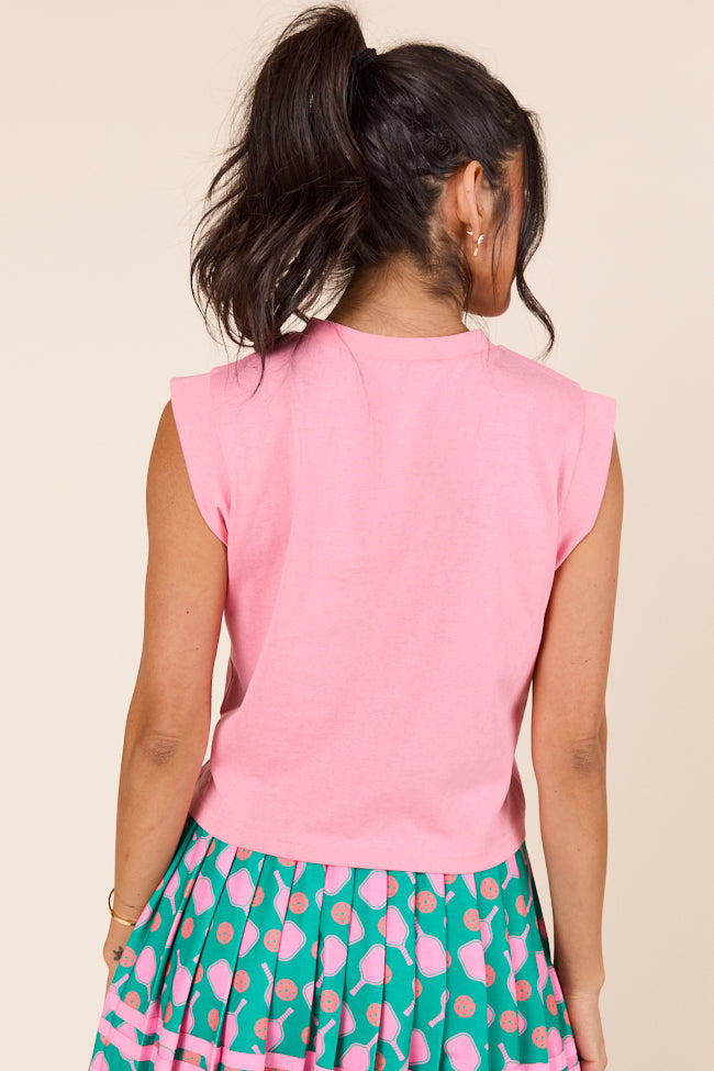 Lilly Pink Sleeveless Knit Top-Sunny Prom