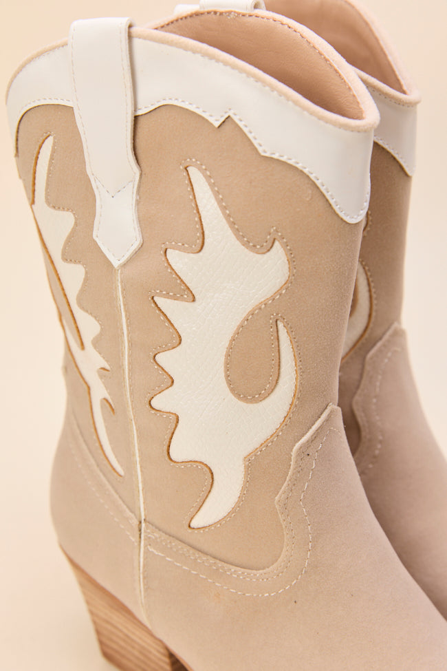 Jackie Beige Cowboy Boots-Sunny Prom