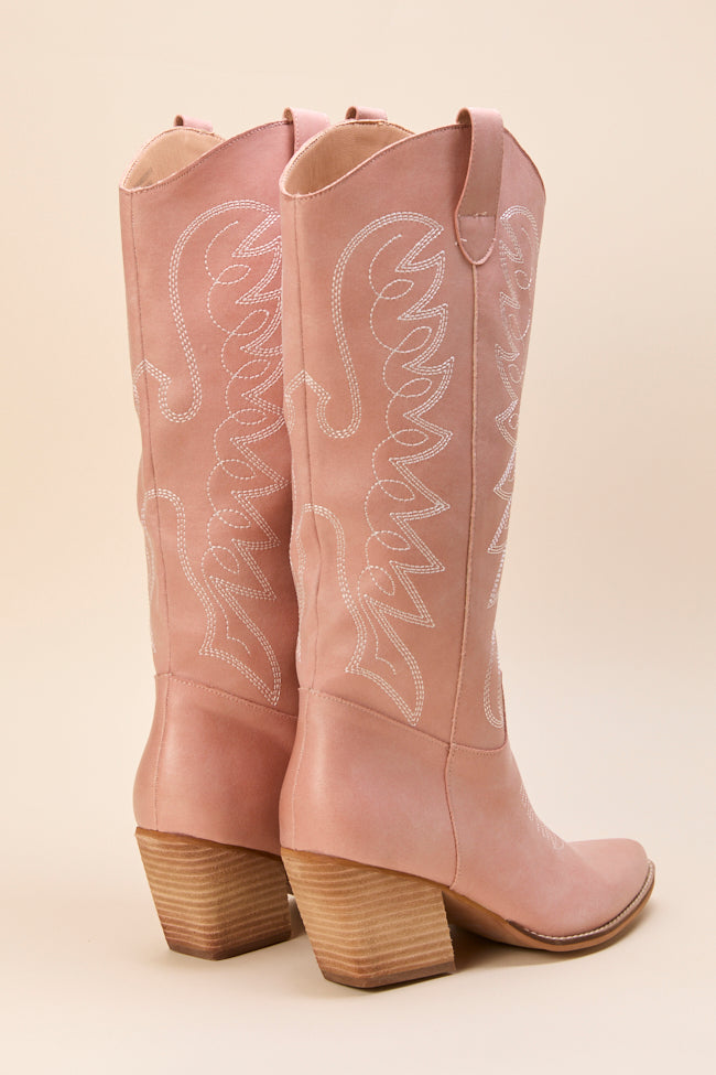 Indy Pink Cowboy Boots-Sunny Prom