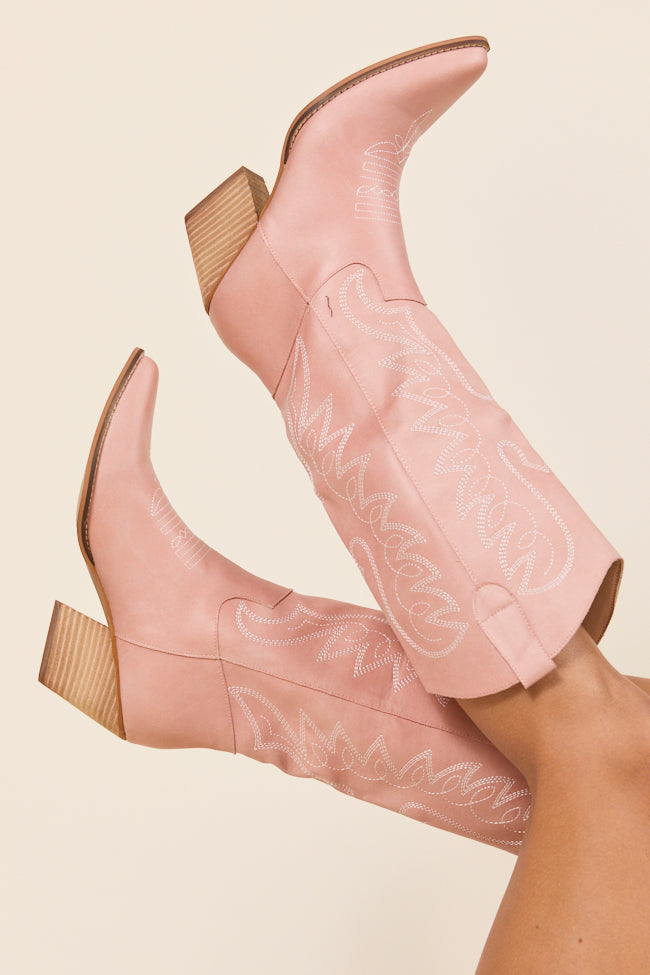 Indy Pink Cowboy Boots-Sunny Prom