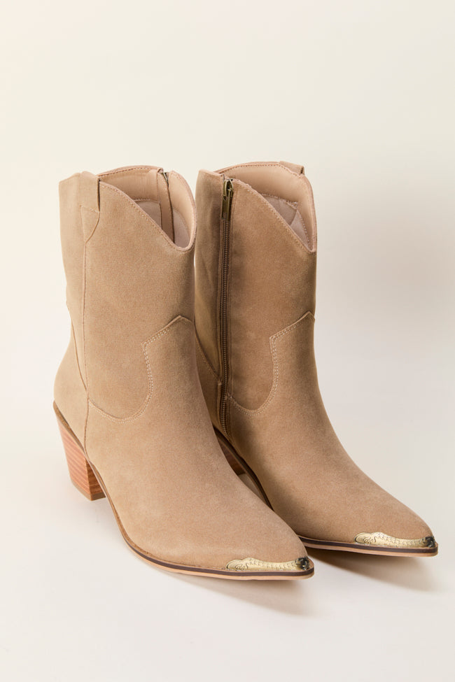 Teresea Taupe Cowboy Boots-Sunny Prom