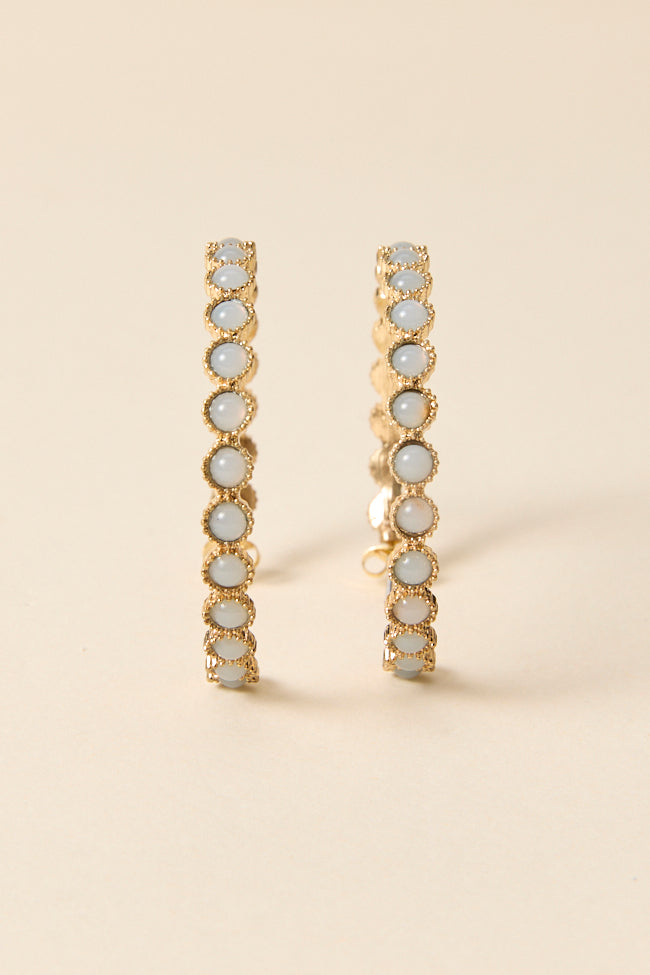 Buffy Blue Hoop Earrings-Sunny Prom