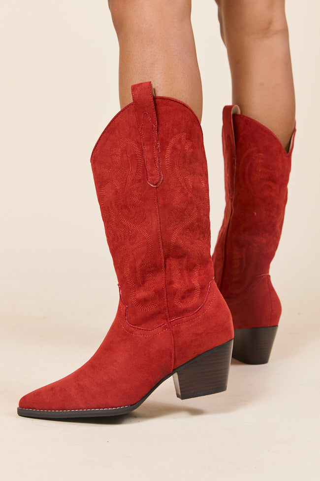 Patsy Red Cowboy Boots-Sunny Prom