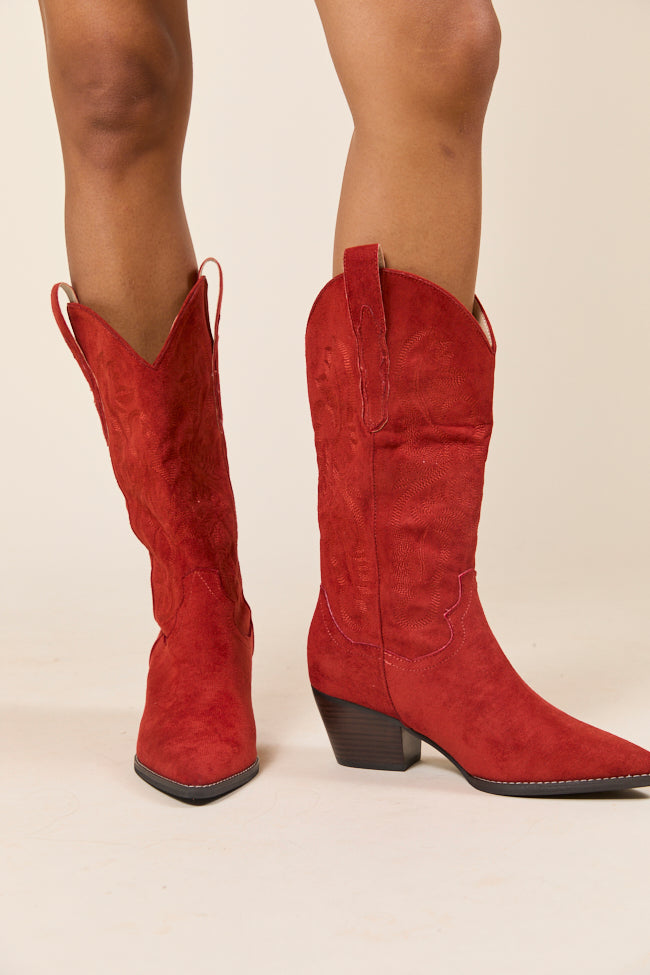 Patsy Red Cowboy Boots-Sunny Prom
