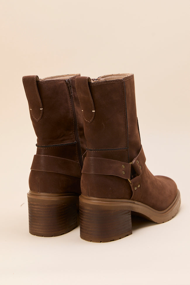 Clyde Brown Moto Boots-Sunny Prom