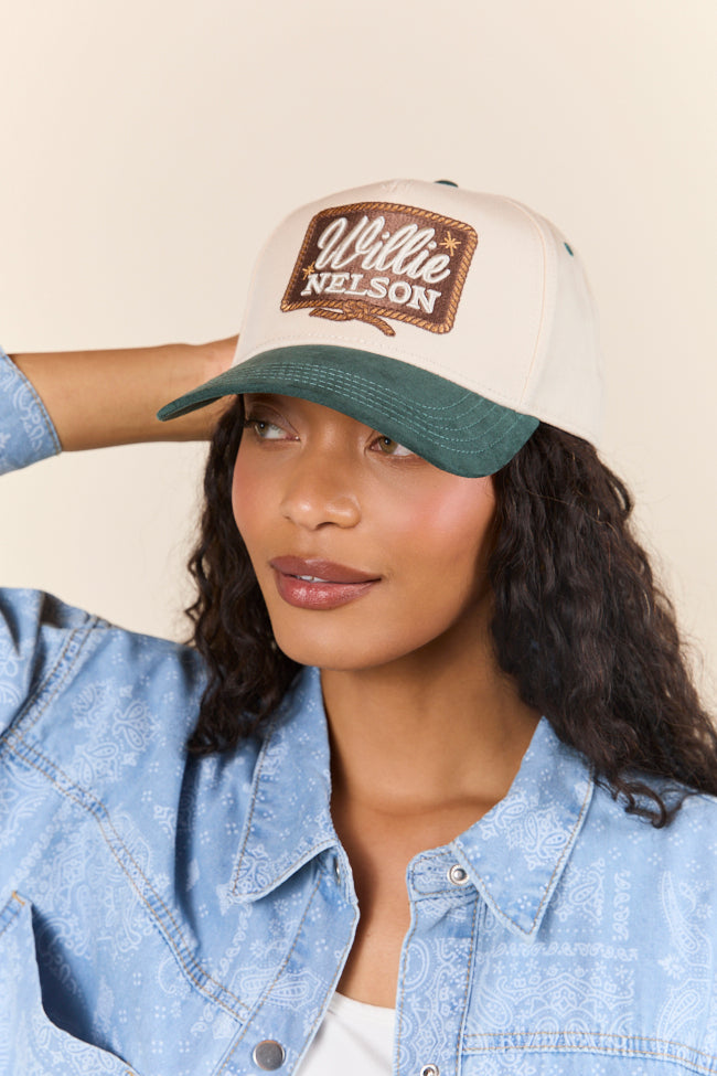 Willie Nelson Cedar Trucker Hat-Sunny Prom