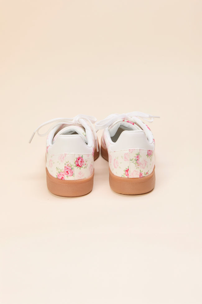 Tiffany White Floral Sneakers-Sunny Prom