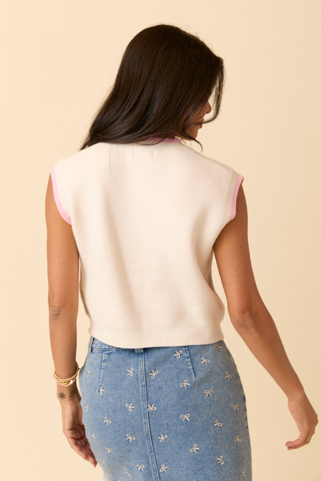 Gayle Bow Boots Sweater Vest-Sunny Prom