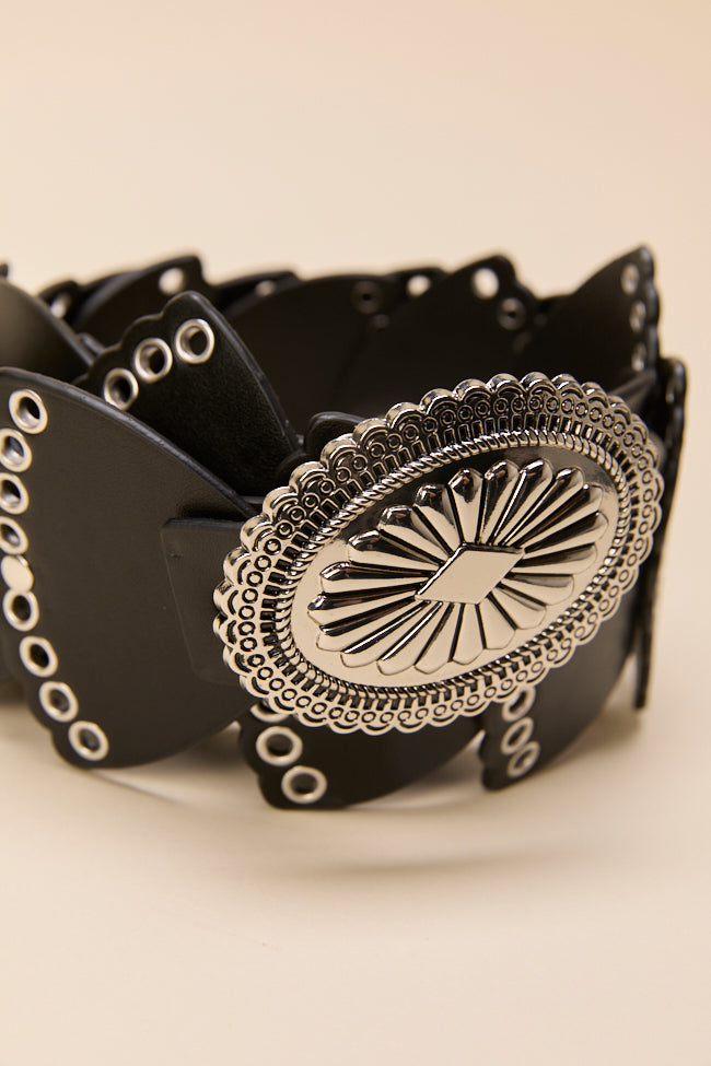 Francesca Black Concho Hip Belt-Sunny Prom