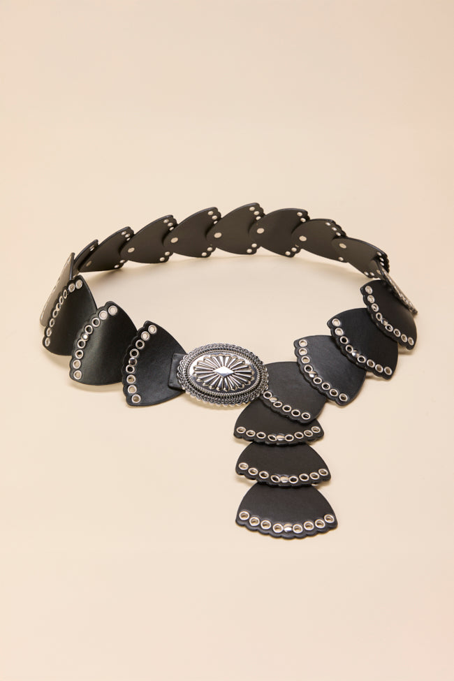 Francesca Black Concho Hip Belt-Sunny Prom