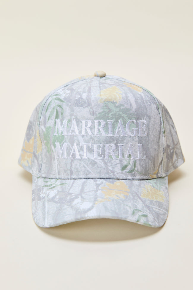 Marriage Material Camo Trucker Hat-Sunny Prom