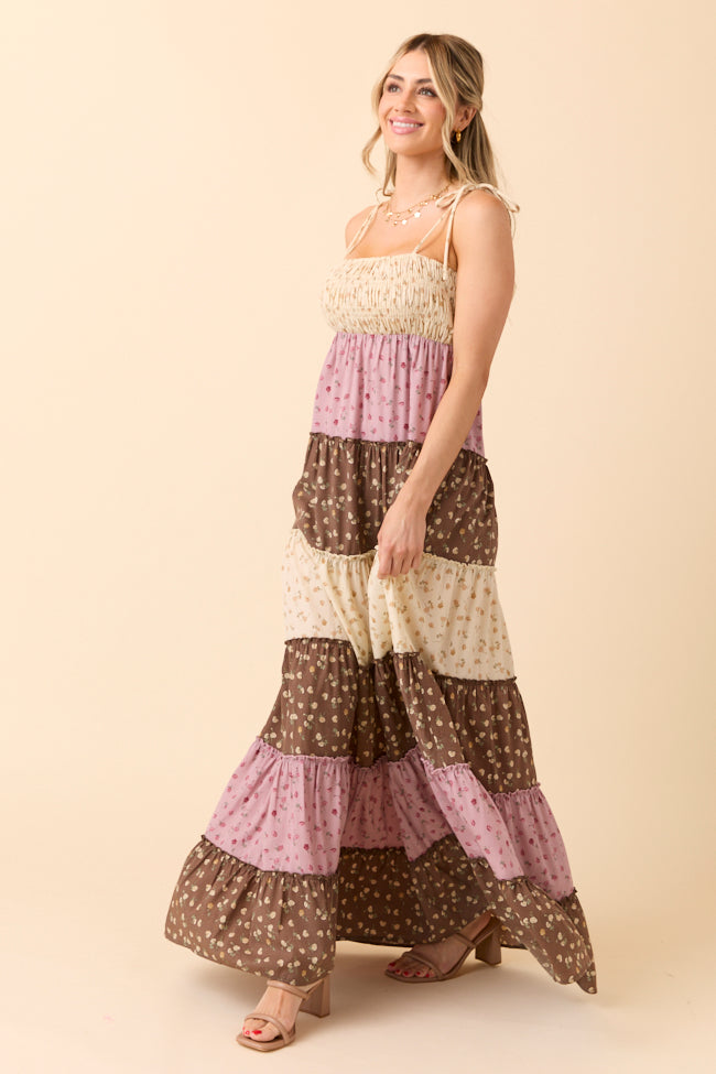 Essie Multi Tiered Floral Maxi Dress-Sunny Prom