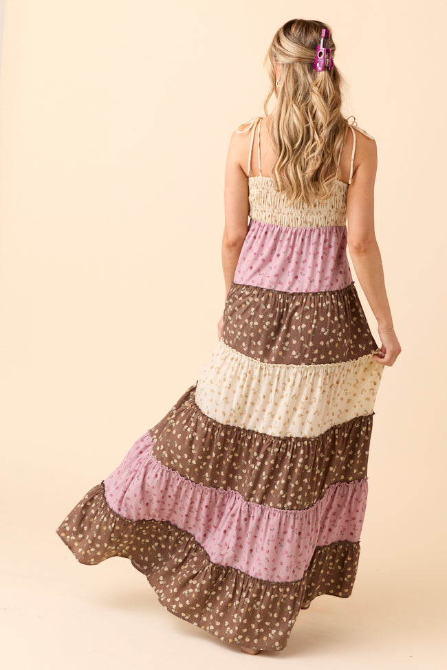 Essie Multi Tiered Floral Maxi Dress-Sunny Prom