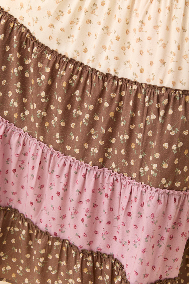 Essie Multi Tiered Floral Maxi Dress-Sunny Prom